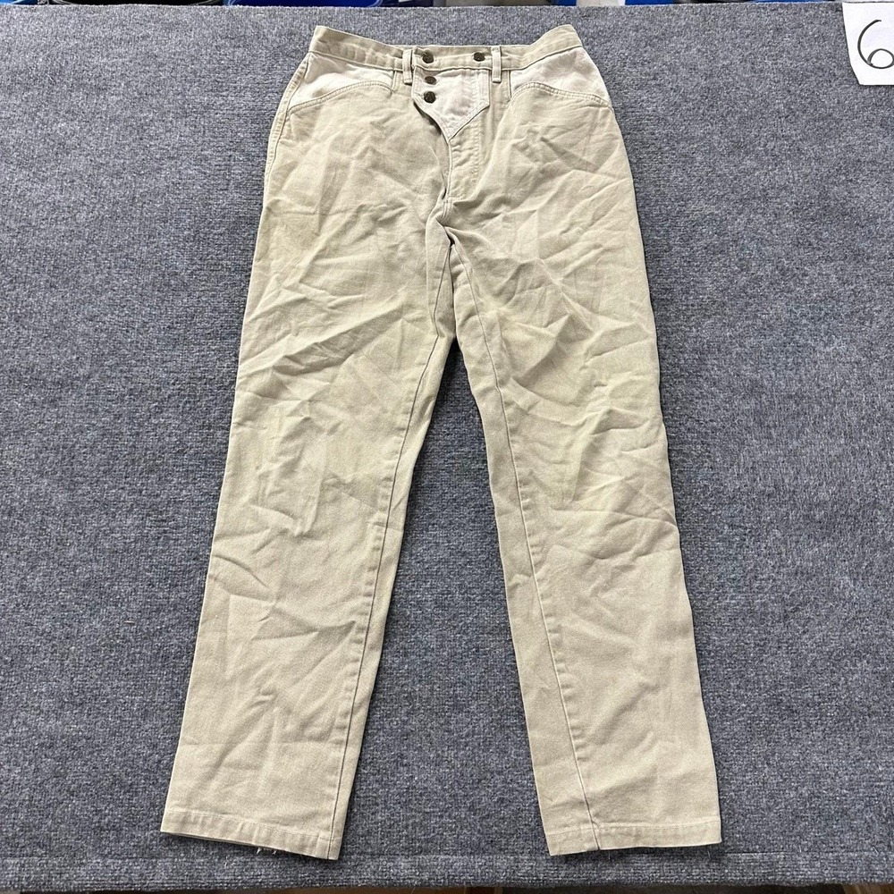Rocky Mountain Pants Womens Size 15/16 Beige Cotton Western High Waist USA Made